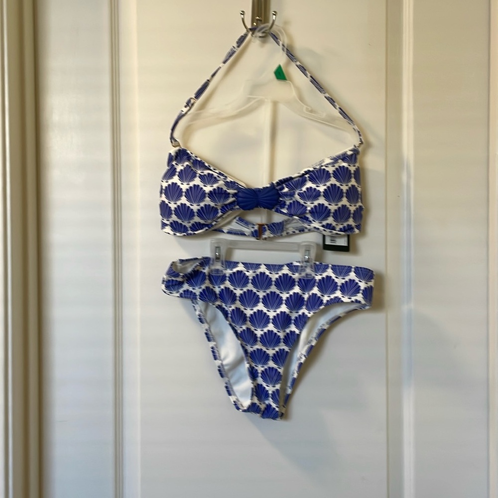 Kate Spade Blue Berry Seashell Bikini Medium New